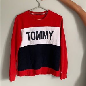 tommy sweater/ long sleeve. soft on inside.